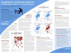 Poster on analysis of loneliness in Dudley Borough